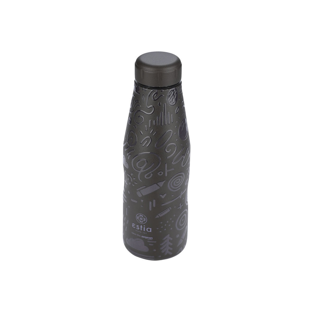 Estia | Τhermos Travel Flask Save the Agean 500ml Noir Echo