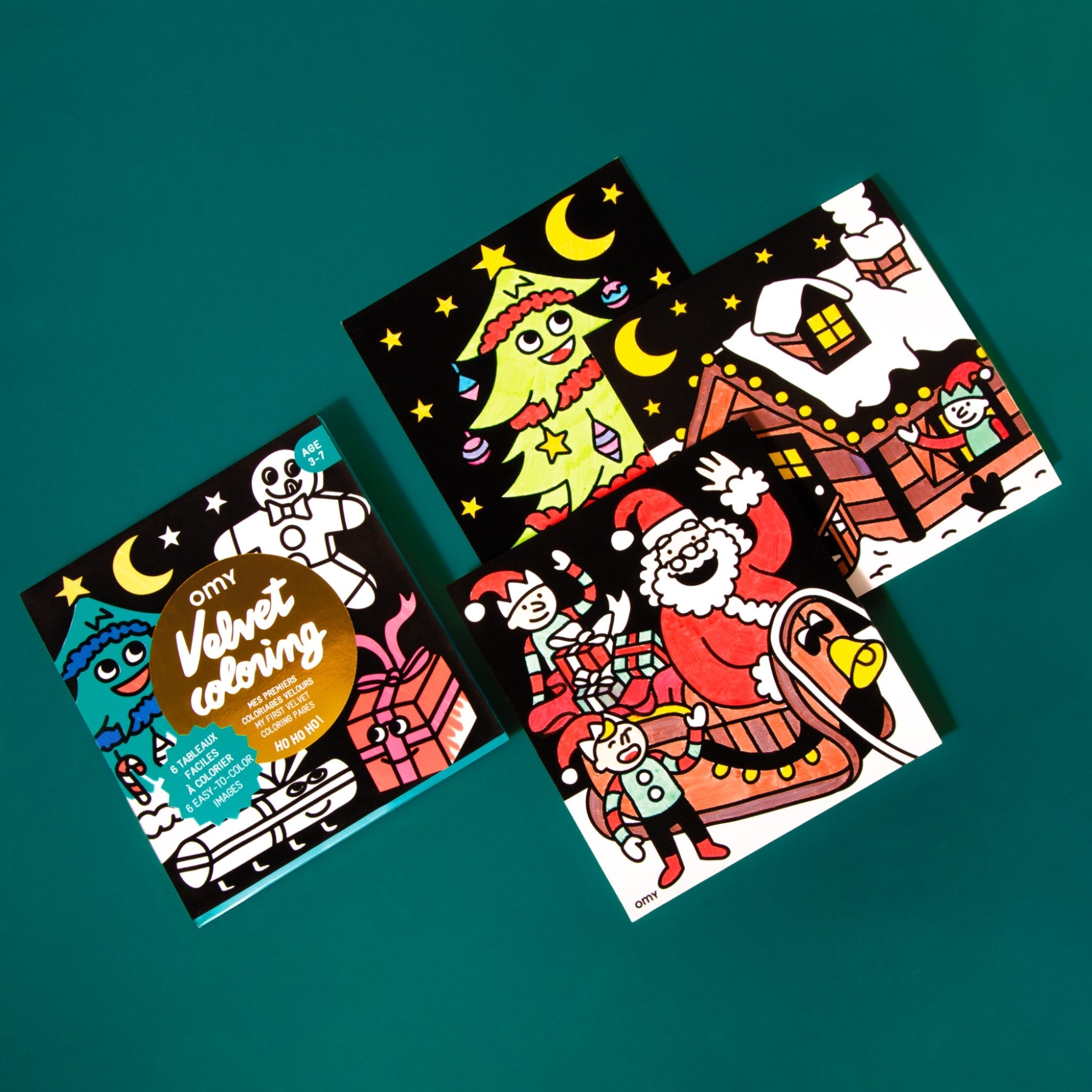 OMY | Σετ ζωγραφικής με βελούδινο πλαίσιο Ho Ho Ho