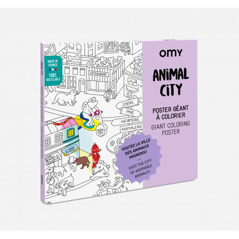 OMY | Αφίσα γίγας για ζωγραφική Animal City