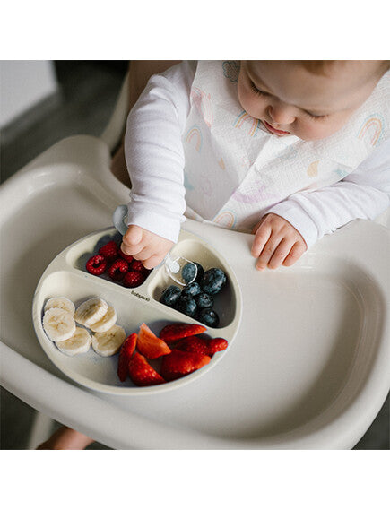 Baby Ono | Πιάτο σιλικόνης με βεντούζες και χωρίσματα- Μπεζ