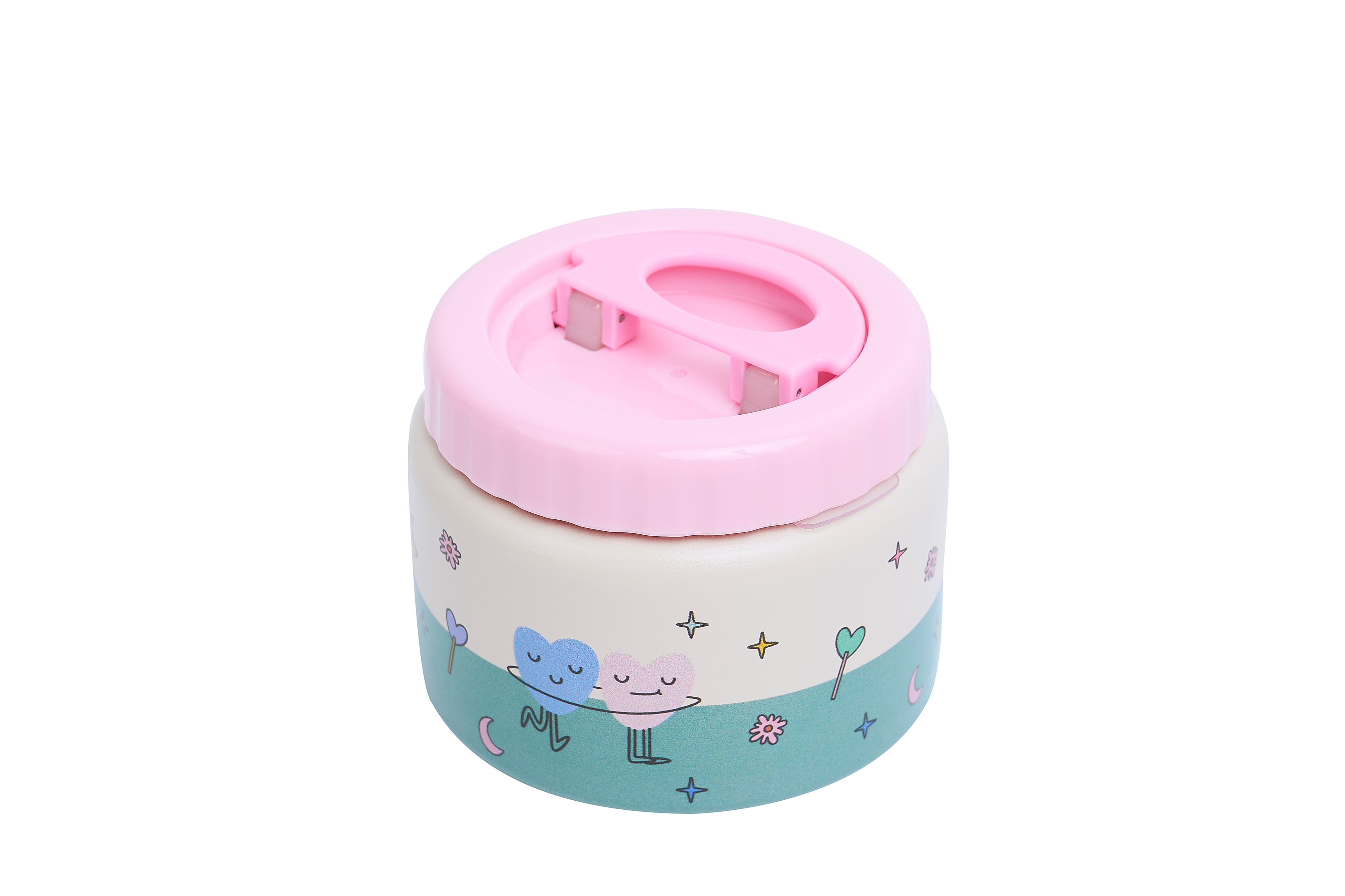 The Cotton Cloud | Stainless Steel Thermo Food Jar 350ml Dancing Hearts