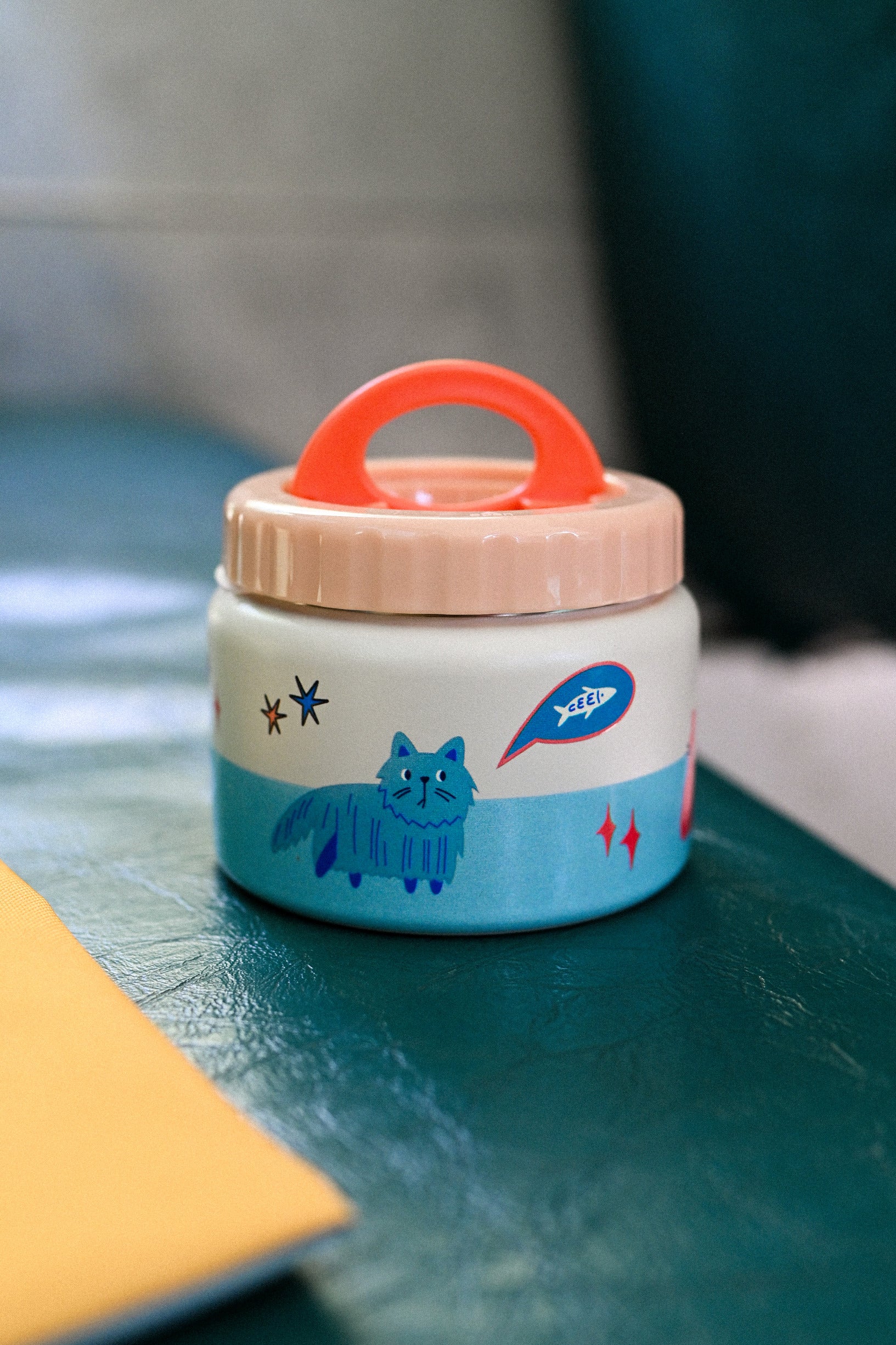 The Cotton Cloud | Stainless Steel Thermo Food Jar 350ml Meowtiful Cats