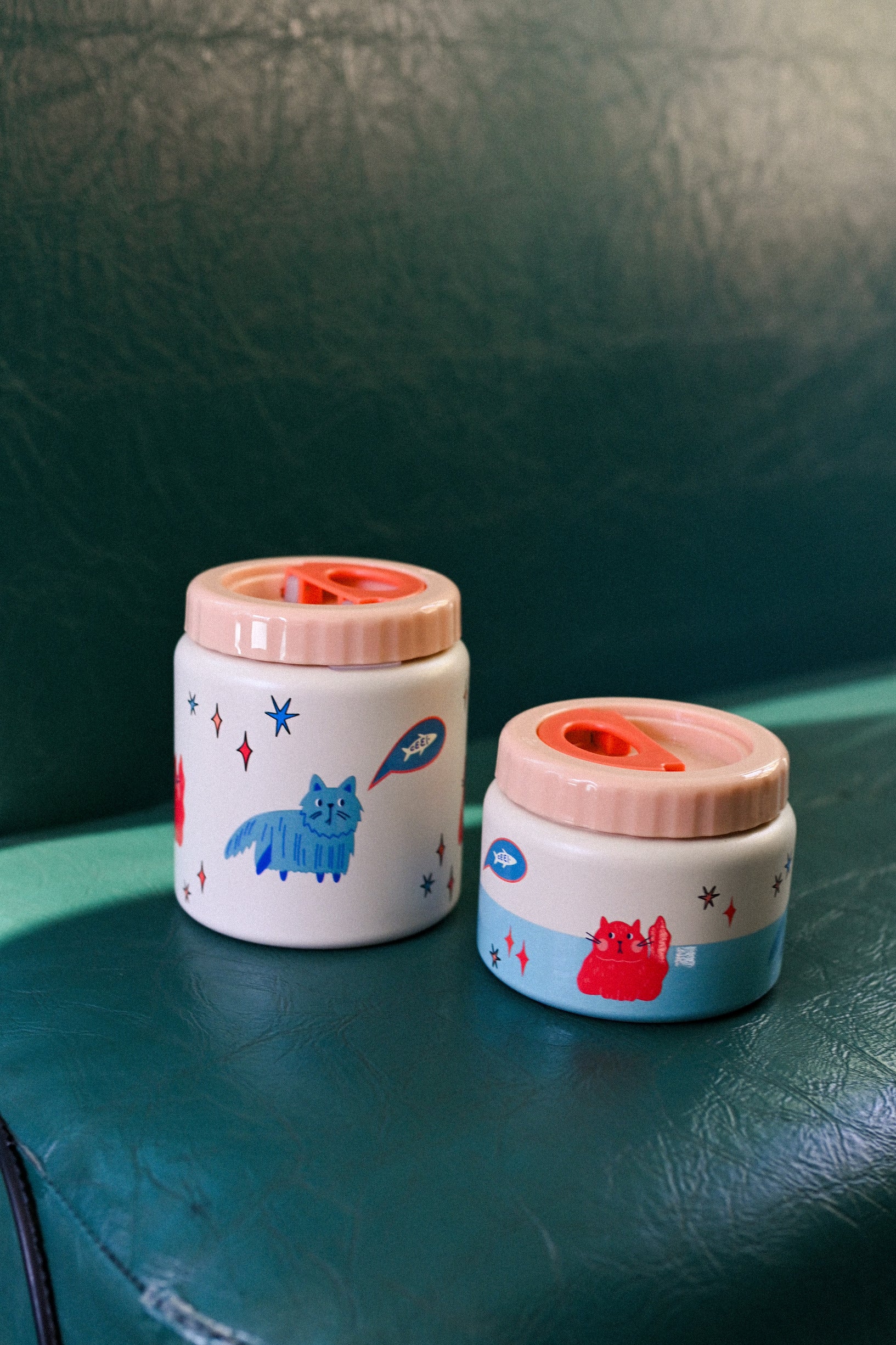 The Cotton Cloud | Stainless Steel Thermo Food Jar 350ml Meowtiful Cats