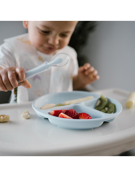 Baby Ono | Πιάτο σιλικόνης με βεντούζες και χωρίσματα- Μπλε