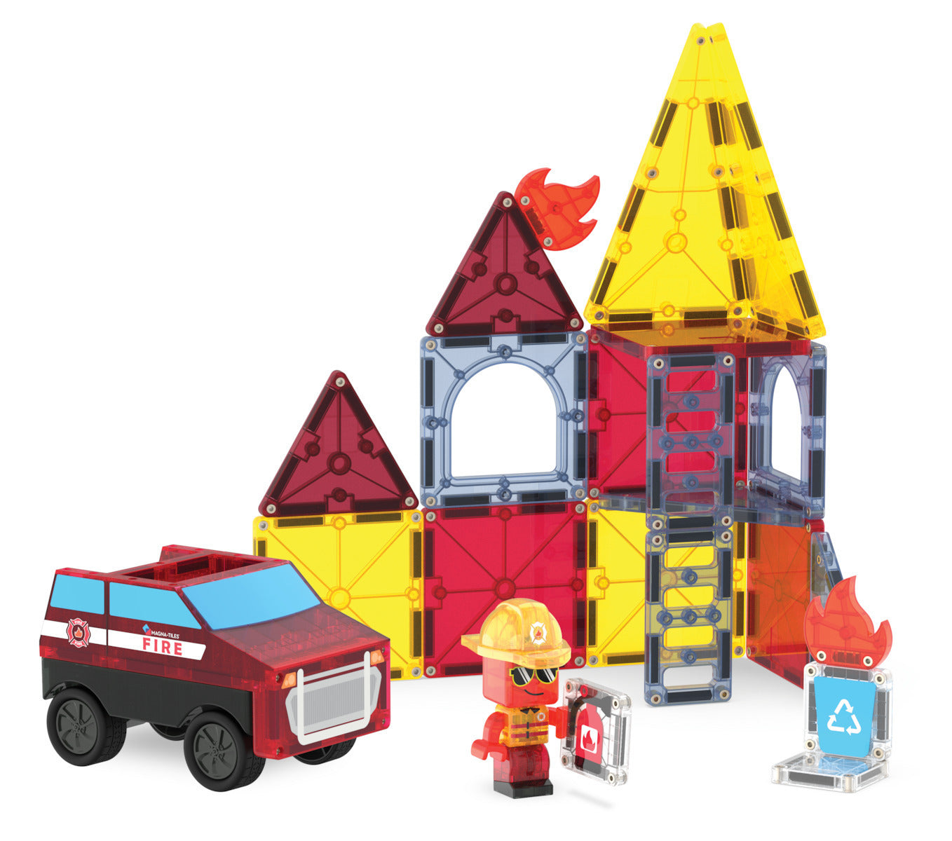 Magna-Tiles | Μαγνητικά Πλακίδια Fire Rescue 27 set