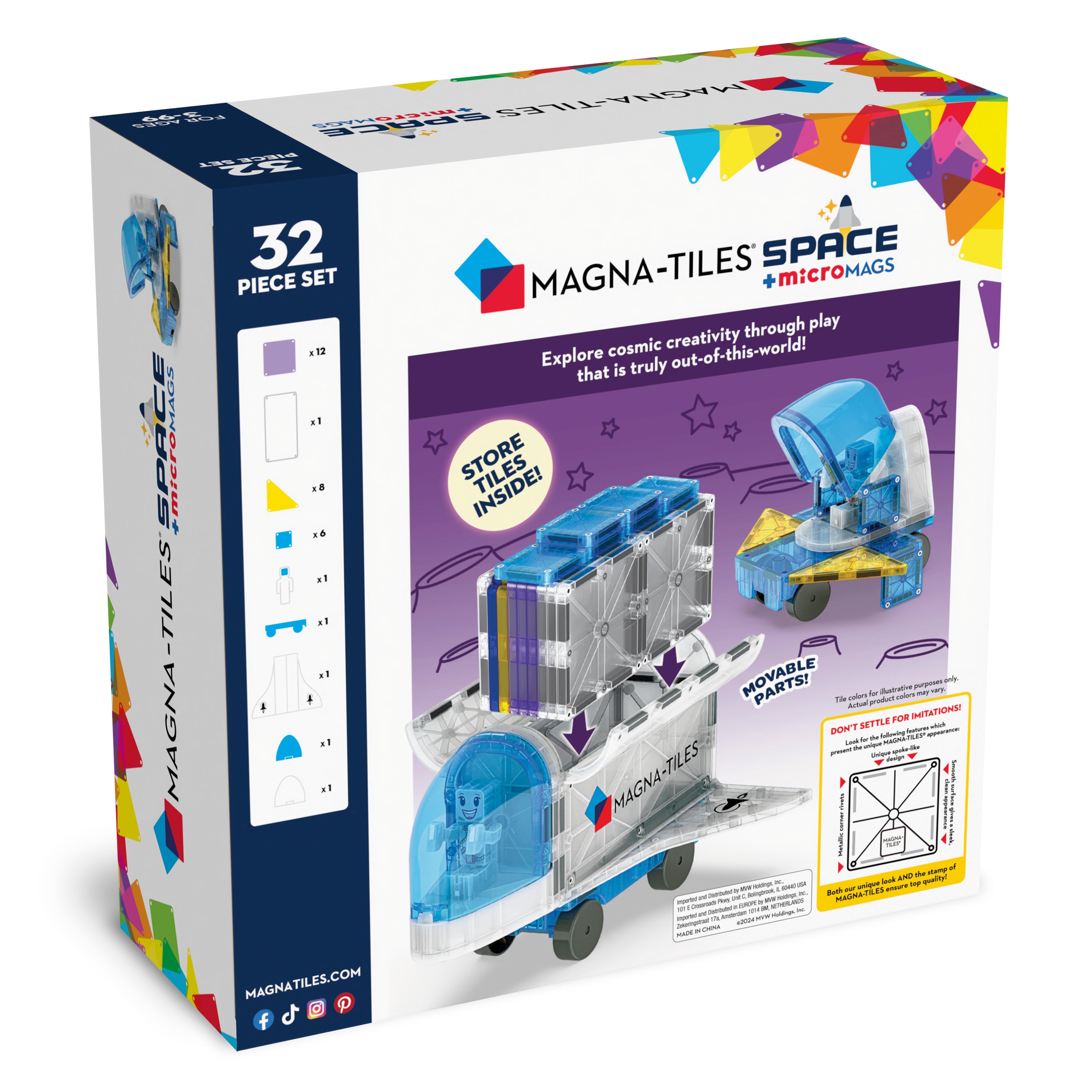 Magna-Tiles | Μαγνητικά Πλακίδια Space 32-Piece Set