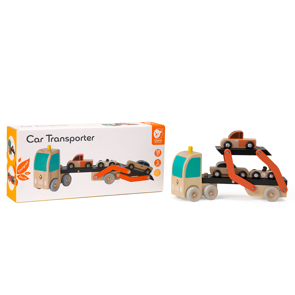 Classic World | Ξύλινη Νταλίκα με Οχήματα Classic World