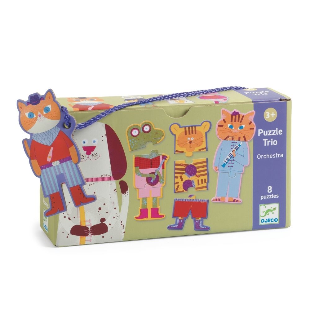Djeco | Djeco 8 παζλ με 3 κομμάτια "Η ορχήστρα των ζώων"