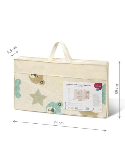 Babyono | Αναδιπλούμενο αφρώδες παζλ δαπέδου διπλής όψεως 150 x 200