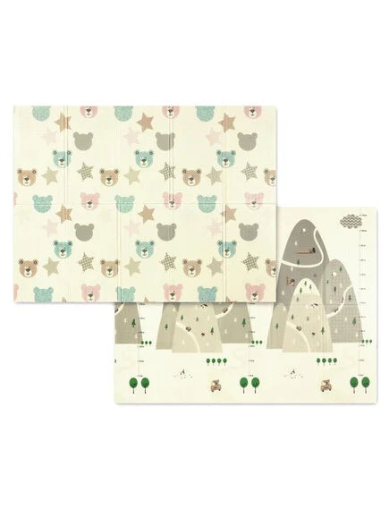 Babyono | Αναδιπλούμενο αφρώδες παζλ δαπέδου διπλής όψεως 150 x 200