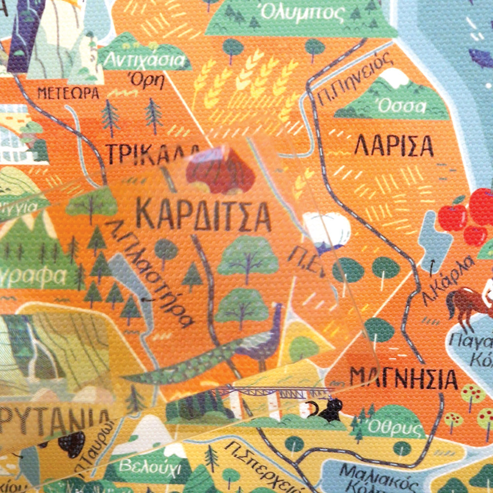 Svoora | Χάρτης με μαγνητικό παζλ "Ταξιδεύοντας στην Ελλάδα"