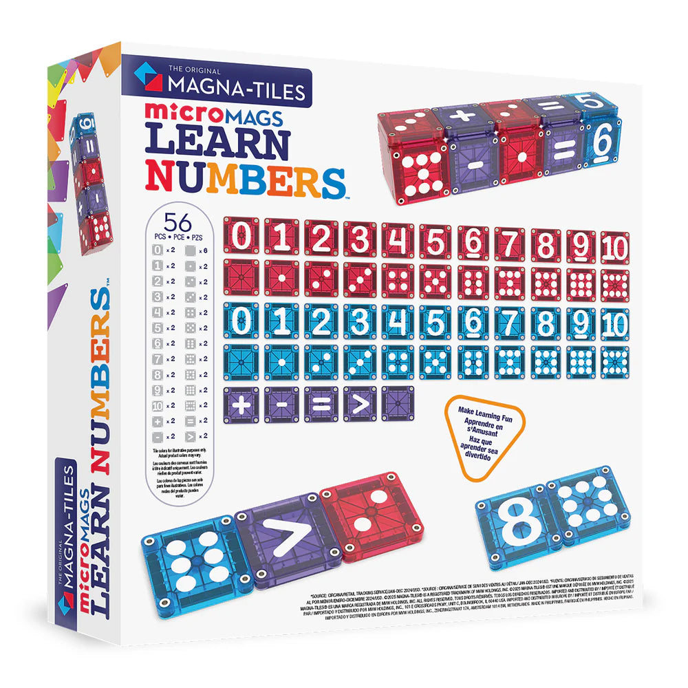 Magna-Tiles | Μαγνητικά Πλακίδια microMAGS Learn Numbers 56 Τεμάχια