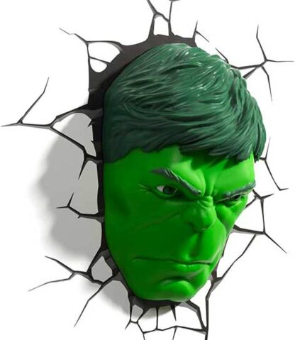 3D Light | Marvel Hulk Face 3D Φωτισμός για Παιδικό Δωμάτιο
