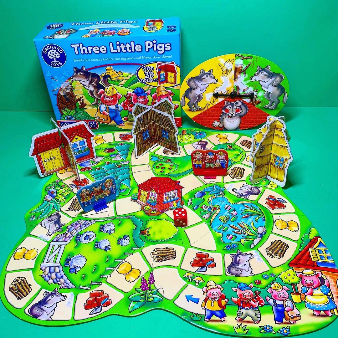 Orchard Toys | Εκπαιδευτικό Επιτραπέζιο Παιχνίδι "3 μικρά γουρουνάκια" Για Παιδιά 3-6 ετών