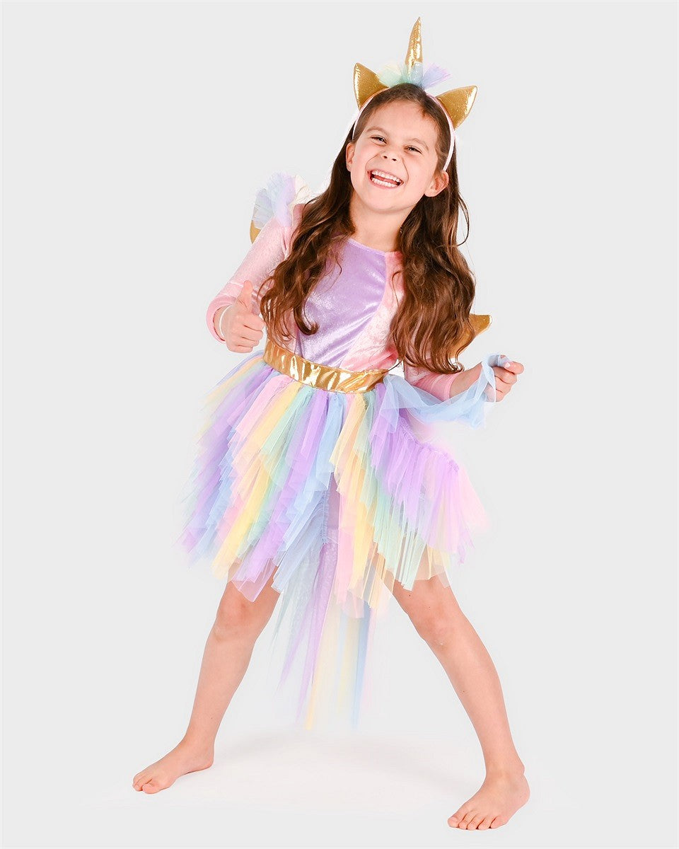 Den Goda Fen | Ροζ στολή μονόκερου 6-8 ετών, 122-128 εκ.