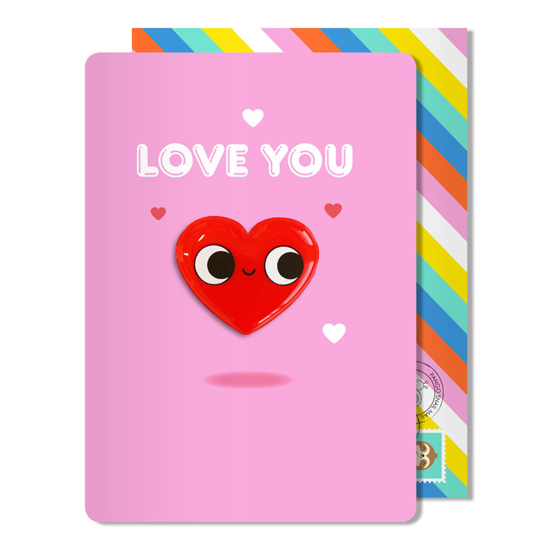 Ευχετήρια Κάρτα με Αποσπώμενο Μαγνητάκι I Love You