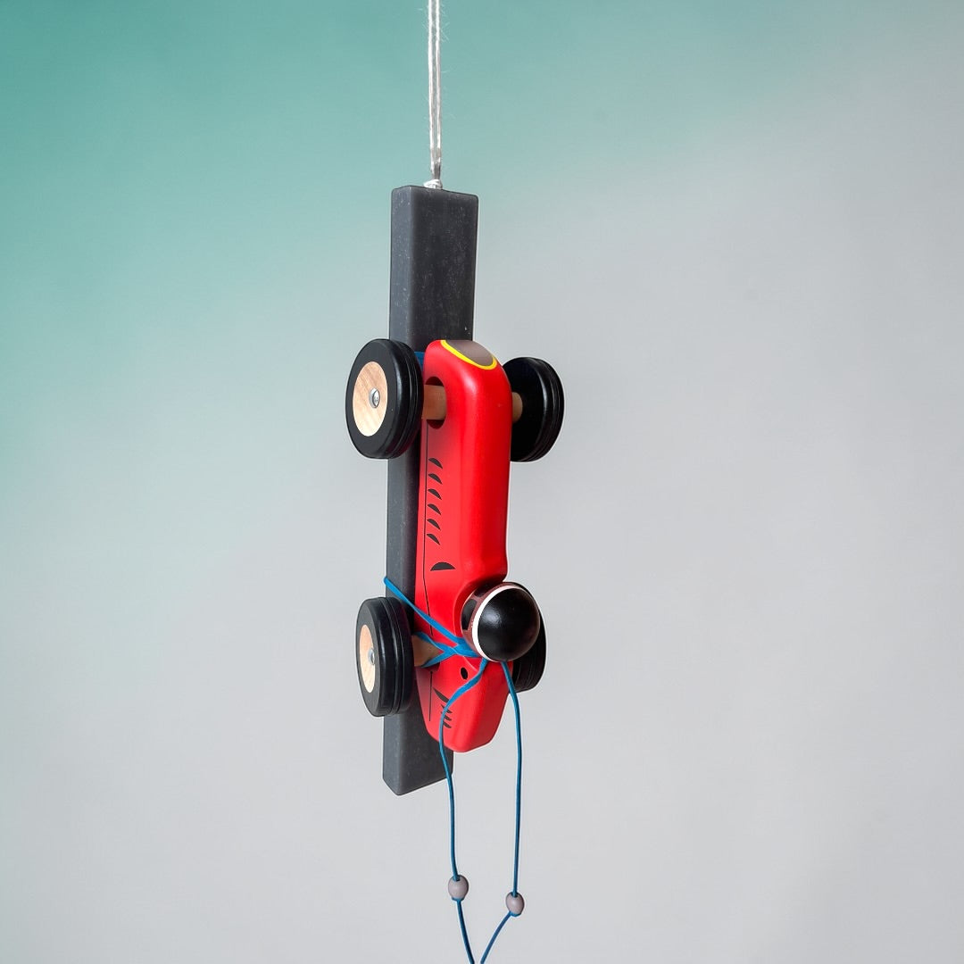 Easter Candle with Classic World Wooden Car Red