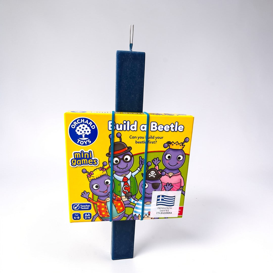 Easter Candle with Orchard Toys Mini Game Build A Beettle (4-8 years old)