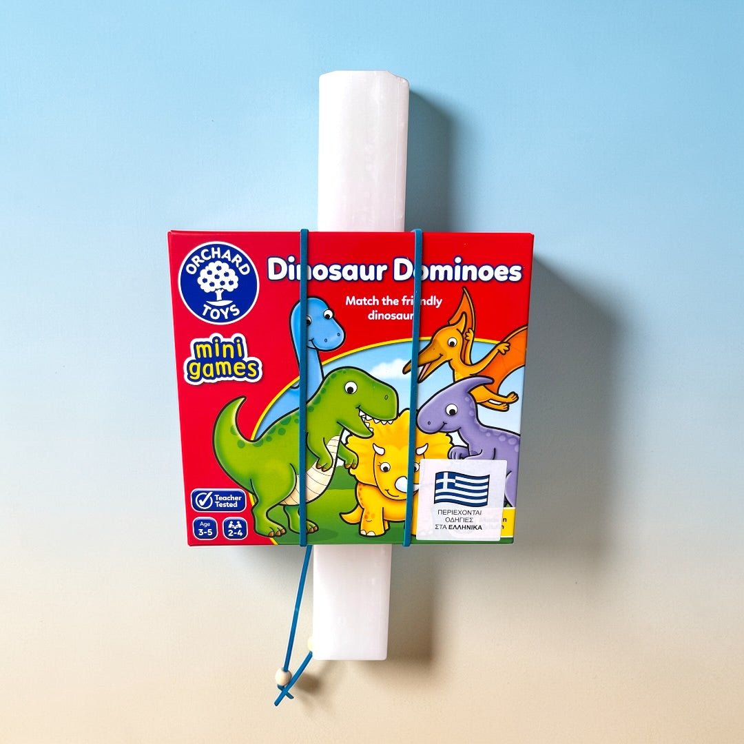 Easter Candle with Orchard Toys Mini Game Dino Dominoes (3-5 years old)