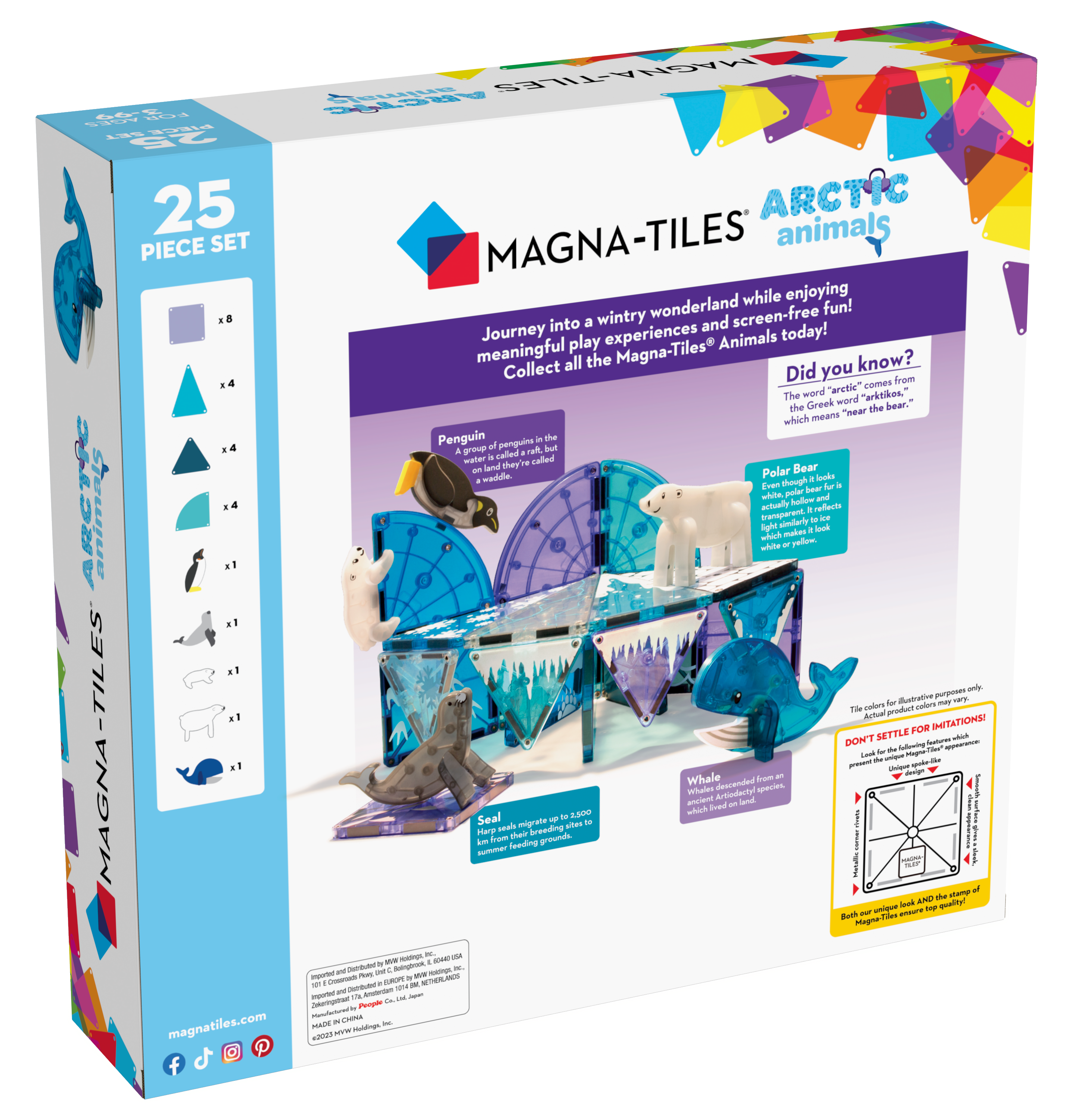 Magna-Tiles | Μαγνητικά Πλακίδια Arctic Animals 25-Piece