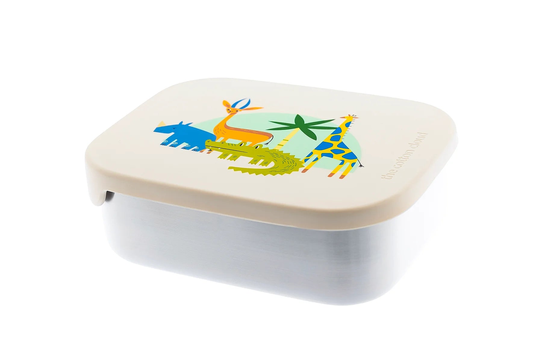 The Cotton Cloud | Stainless steel lunchbox with removable compartments Croc Rock