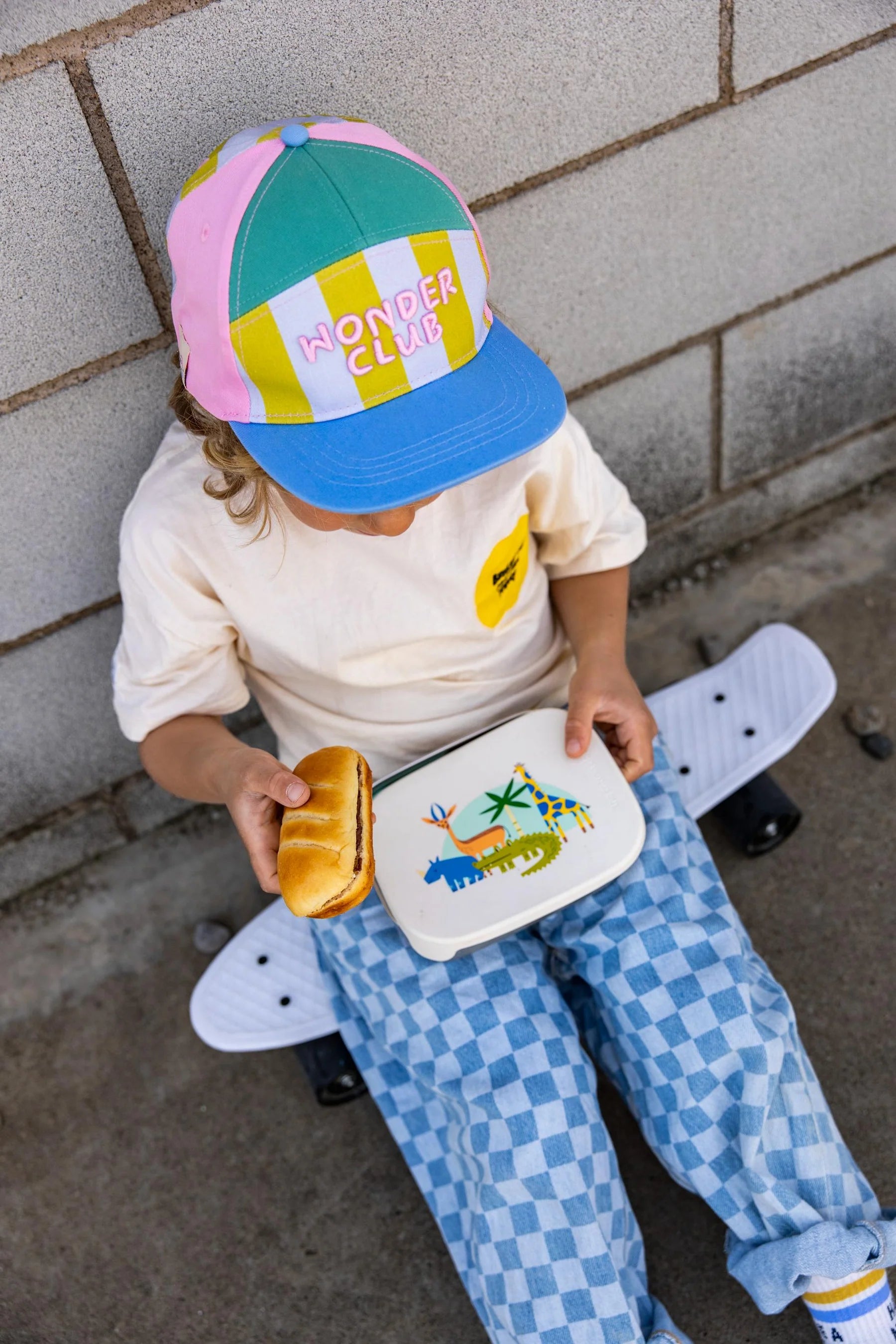 The Cotton Cloud | Stainless steel lunchbox with removable compartments Croc Rock