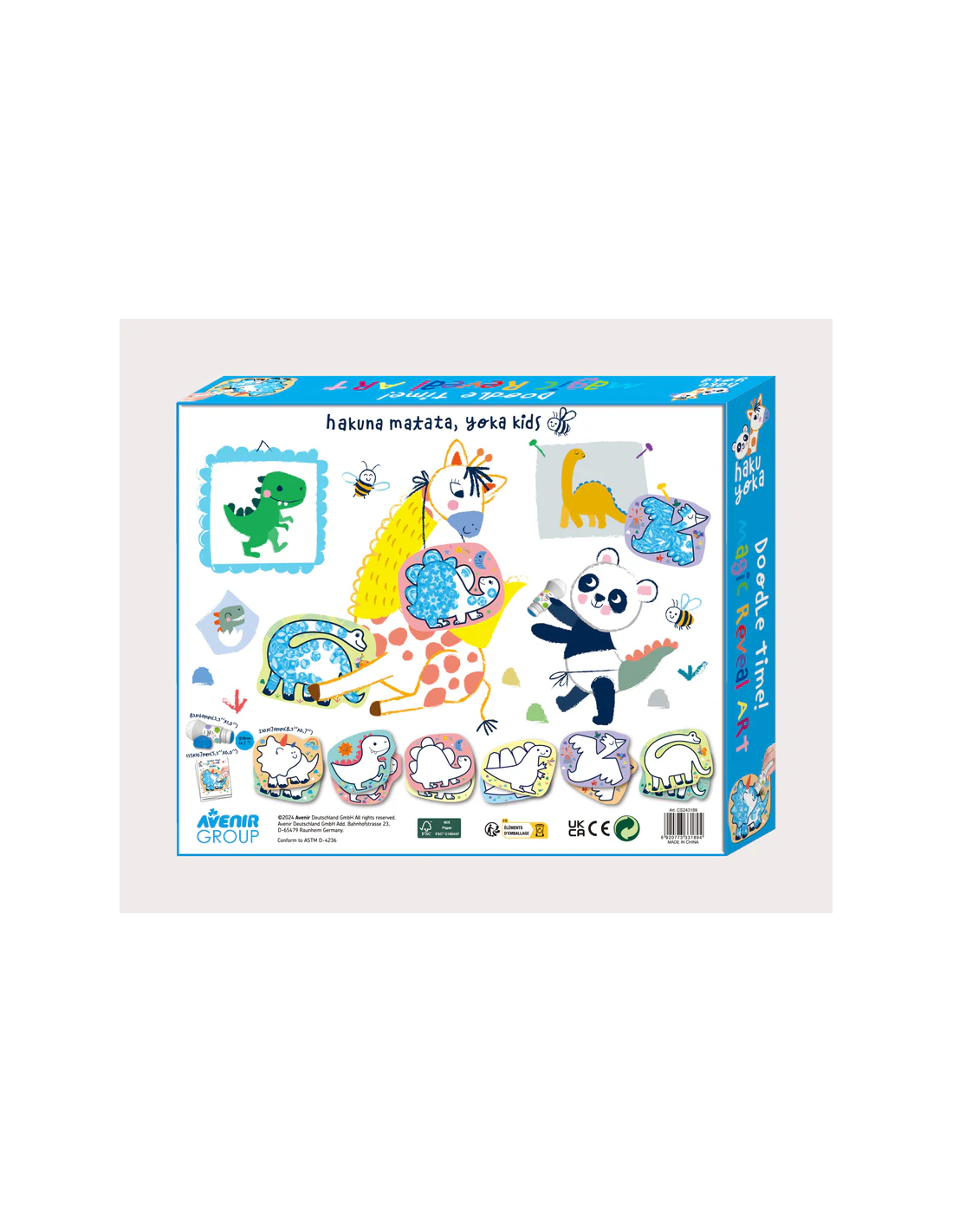 Haku Yoka | Doodle time magic reveal art Dinosaurs