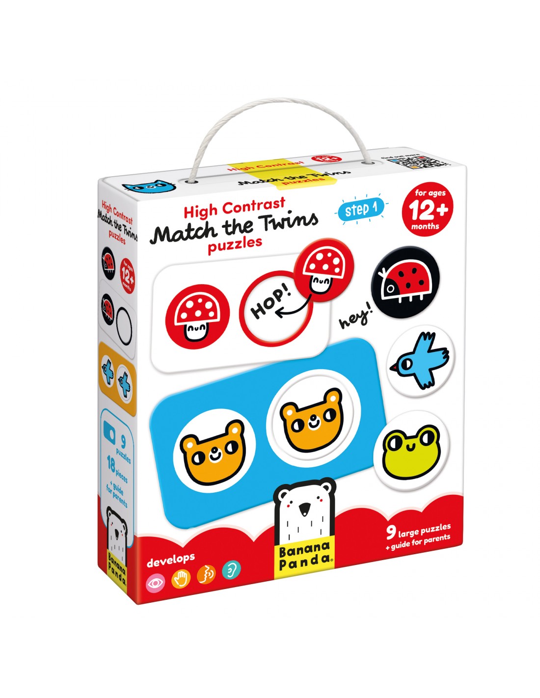 Banana Panda | High Contrast Match The Twins Puzzles 12m+