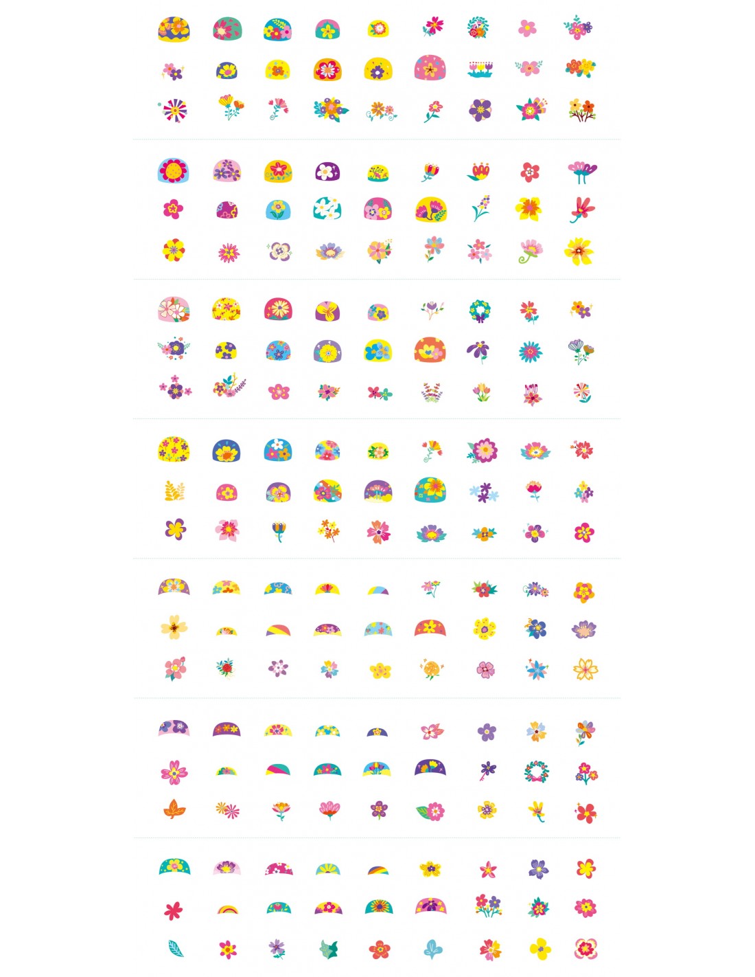 Avenir | Nail Stickers & Tattoos - Flowers