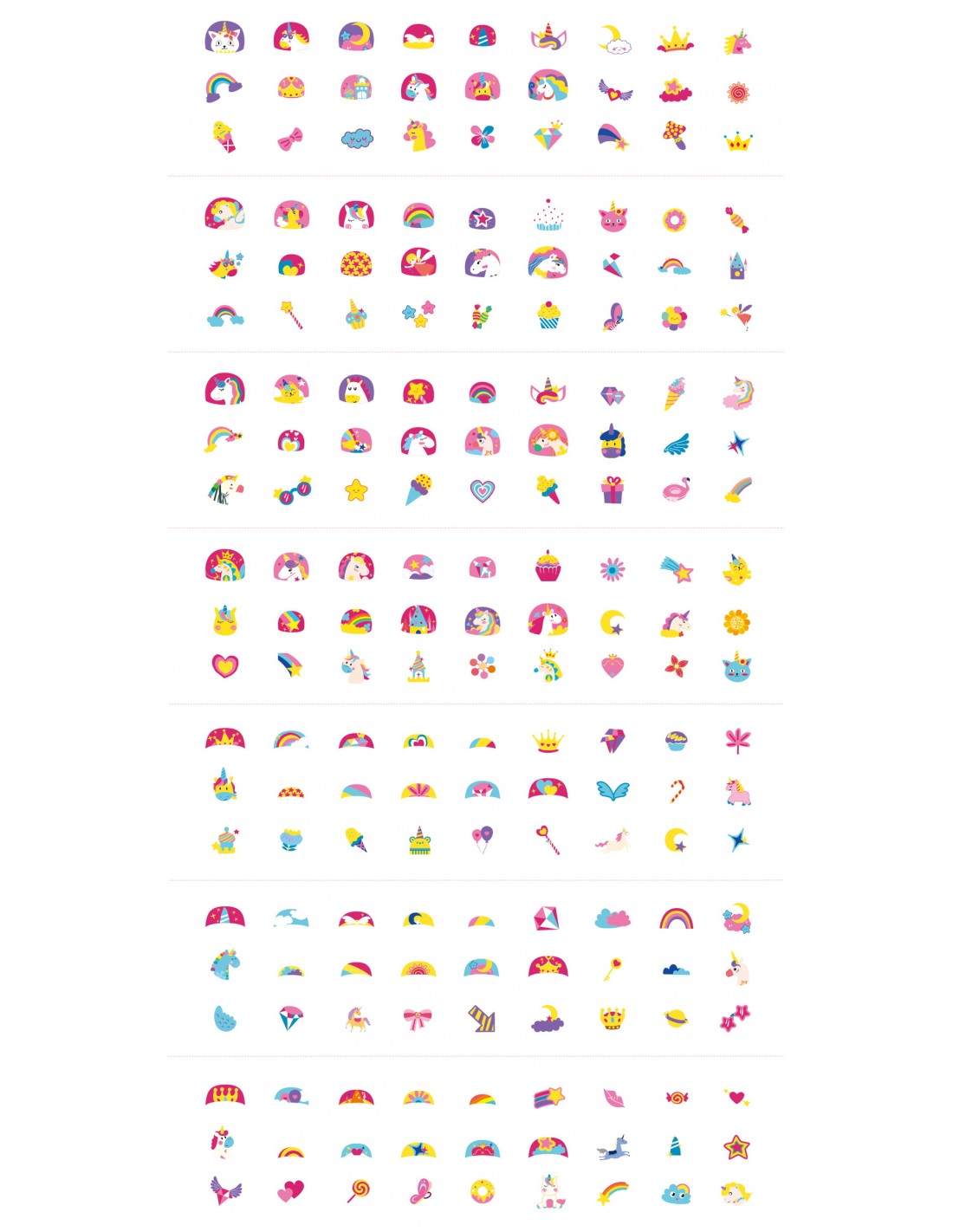 Avenir | Nail Stickers & Tattoos - Unicorns