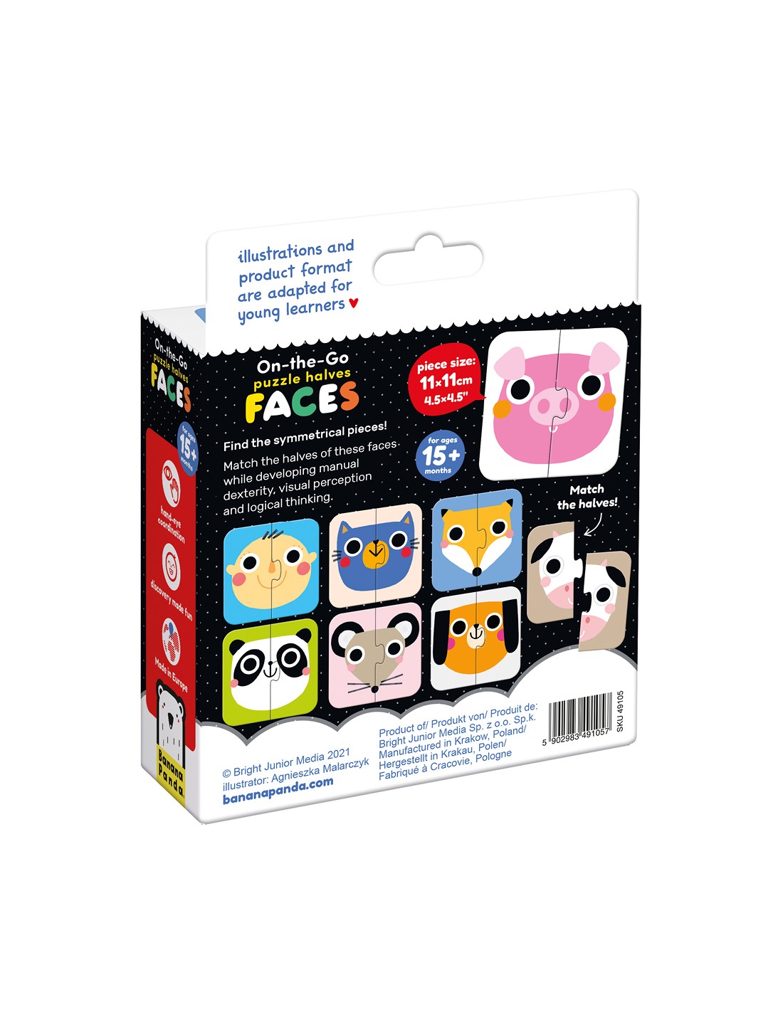 Banana Panda | On The Go Puzzle 15 Μηνών+ Πρόσωπα