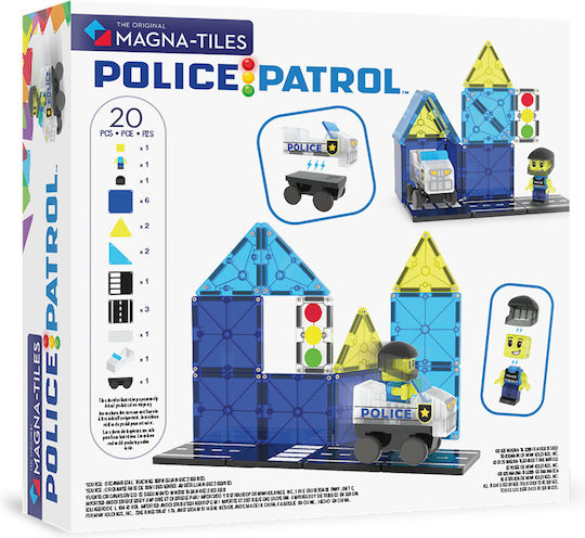 Magna-Tiles | Μαγνητικά Πλακίδια Police Patrol 20 set