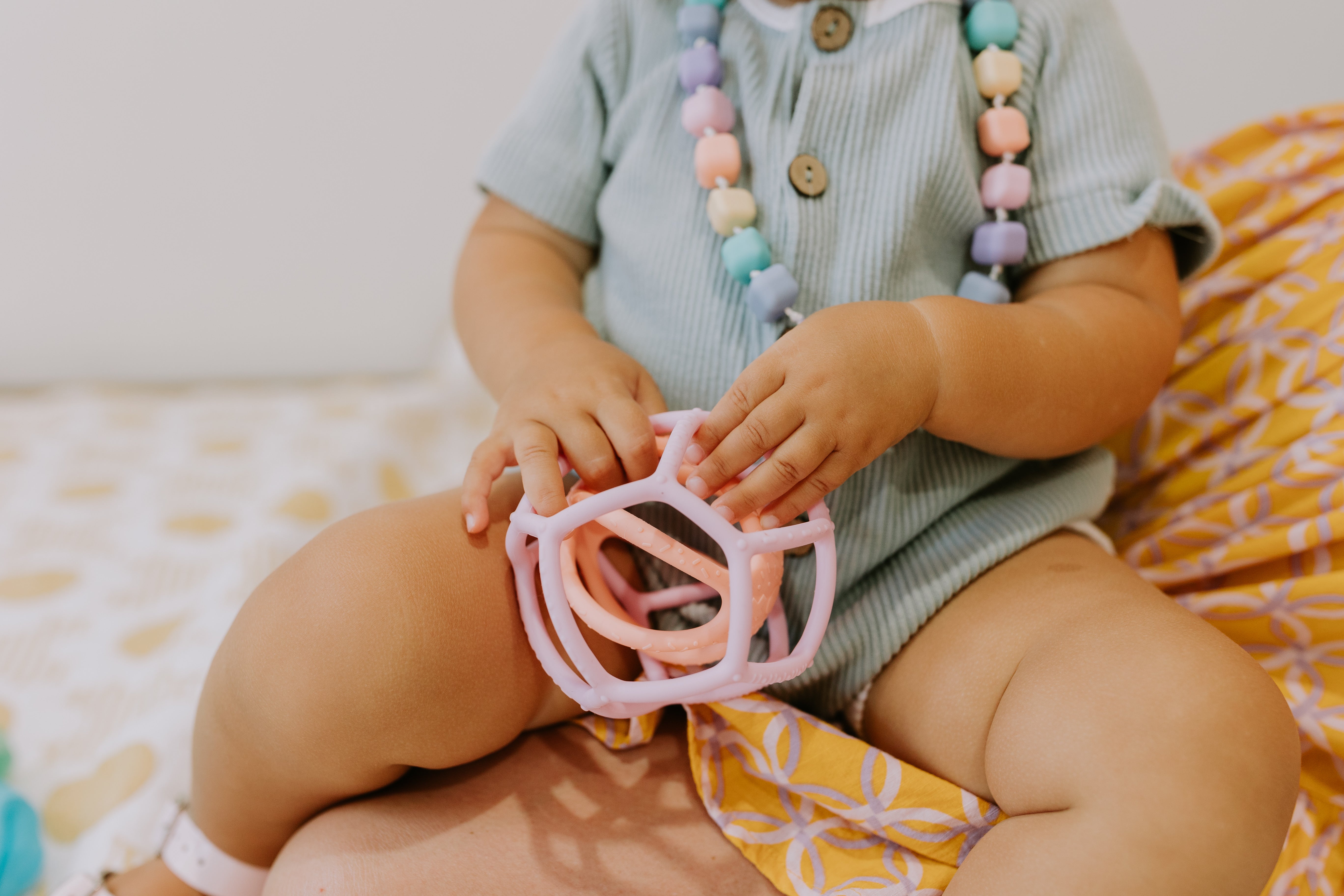 Jellystone Designs | Two In One Teething Ball Pink