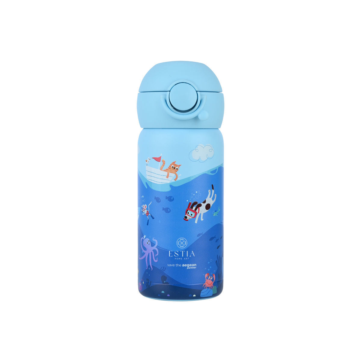 Estia | Θερμός Παιδικό Save the Agean 350ml Ocean Play