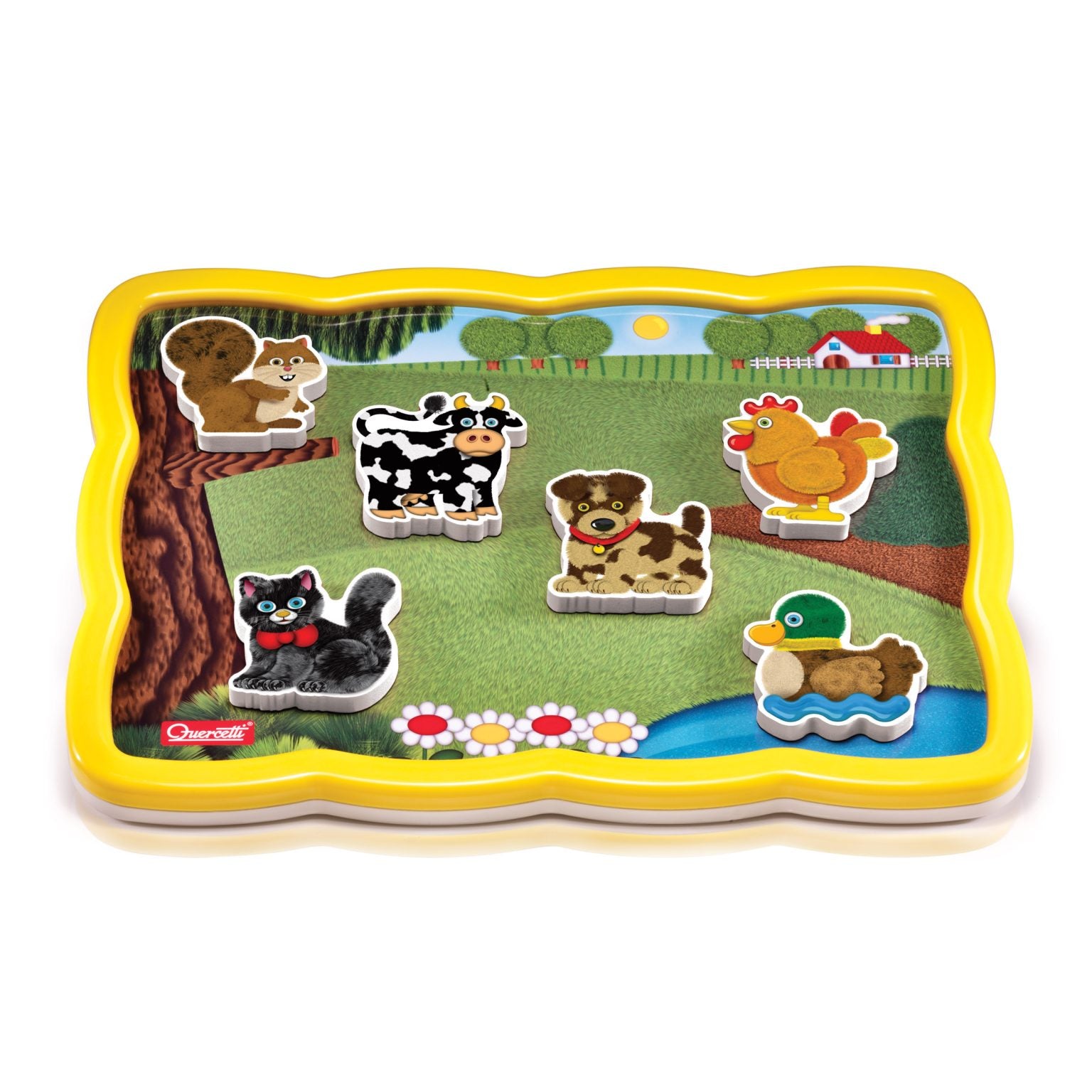 Quercetti | Smart Puzzle Ζωα Φάρμας διπλής όψης 13pcs 1+