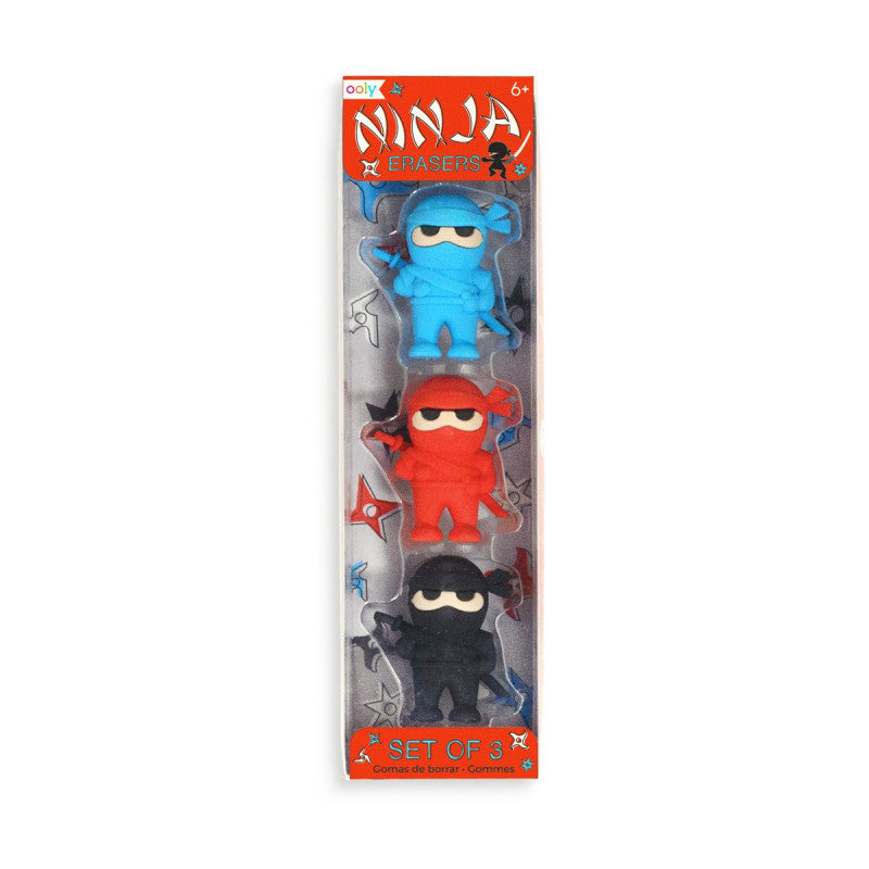 OOLY | Ninja Erasers-Set Of 3