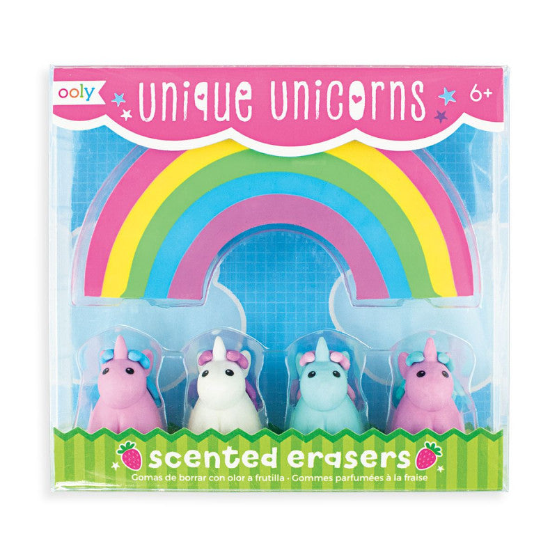 OOLY |  Unique Unicorn Strawberry Scented Erasers