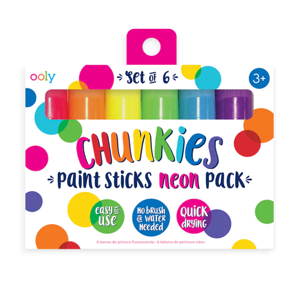 OOLY | Chunckies Paint Sticks - Neon Pack Set of 6