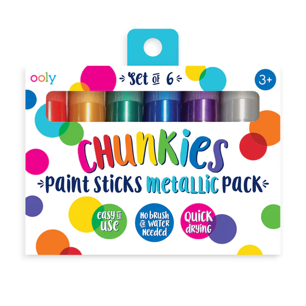 OOLY | Chunckies Paint Sticks - Metallic Pack Set of 6