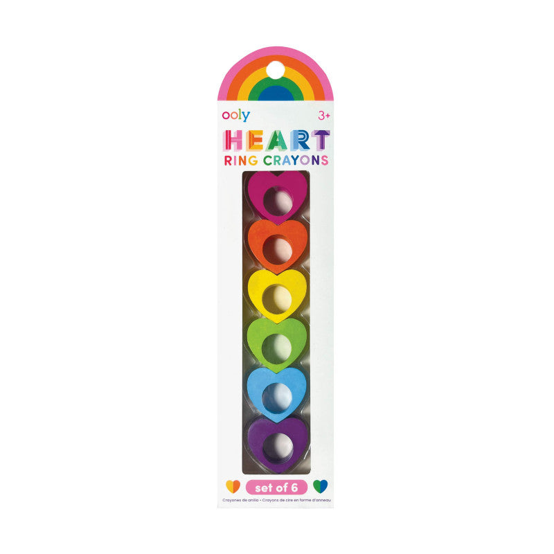 OOLY | Heart Ring Crayons - Set of 6