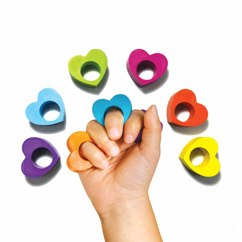 OOLY | Heart Ring Crayons - Set of 6