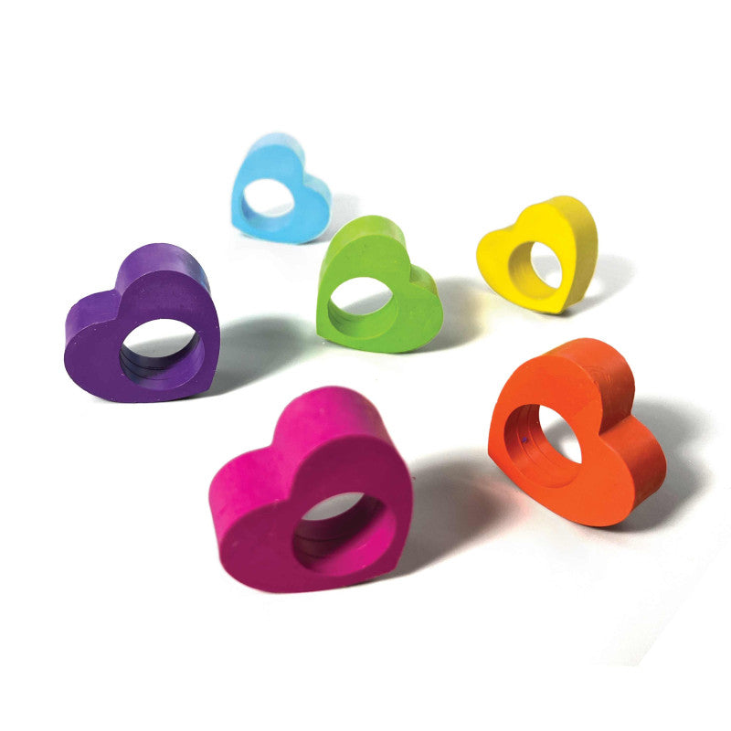 OOLY | Heart Ring Crayons - Set of 6