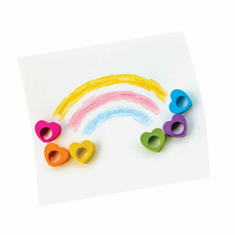 OOLY | Heart Ring Crayons - Set of 6