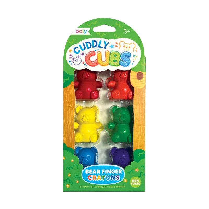 OOLY | Cuddly Cubs Bear Finger Crayons - Set of 6
