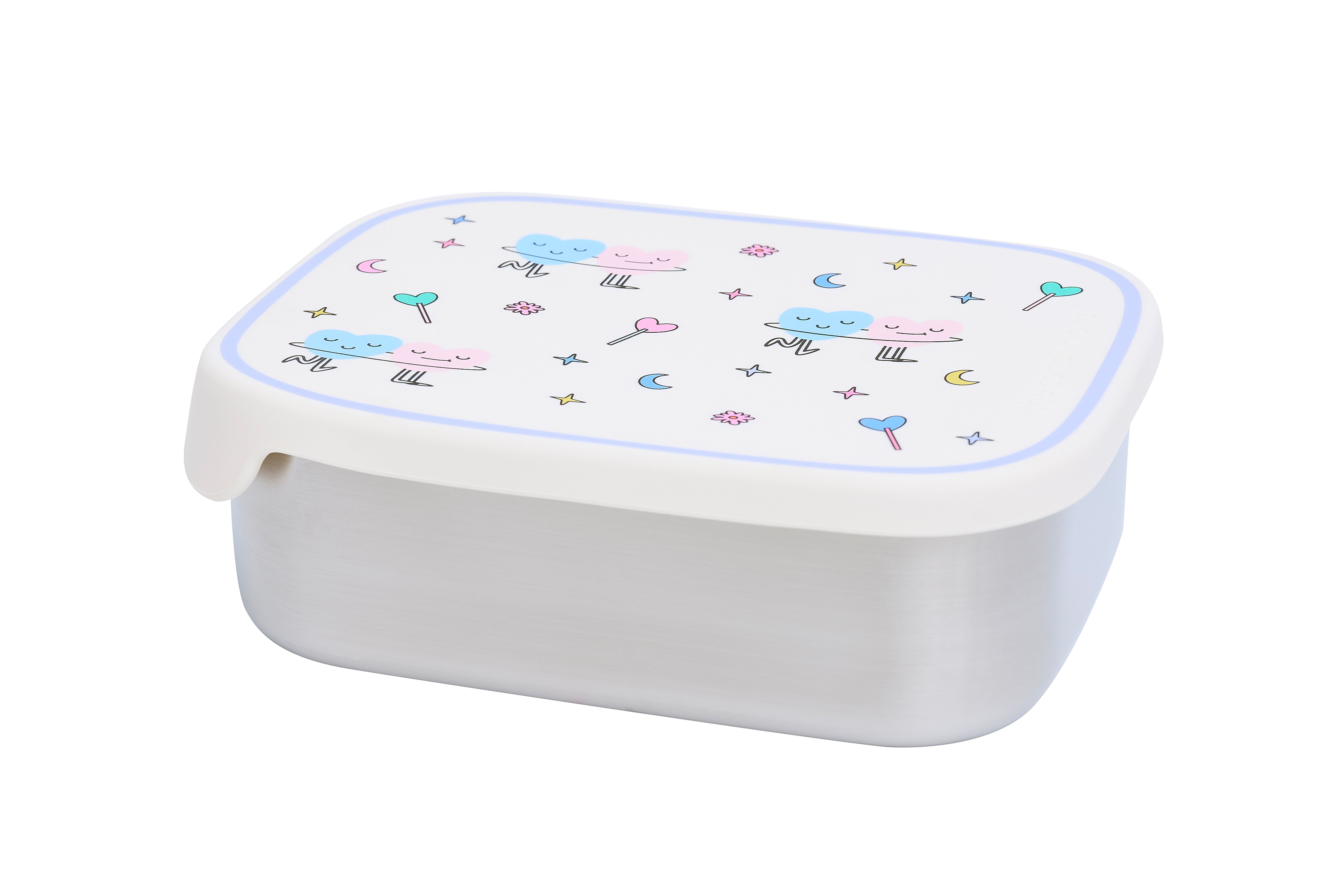 The Cotton Cloud | Stainless steel lunchbox with removable compartments Dancing Hearts