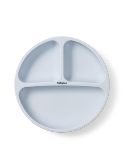 Baby Ono | Πιάτο σιλικόνης με βεντούζες και χωρίσματα- Μπλε