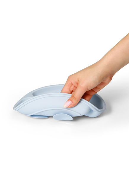 Baby Ono | Πιάτο σιλικόνης με βεντούζες και χωρίσματα- Μπλε