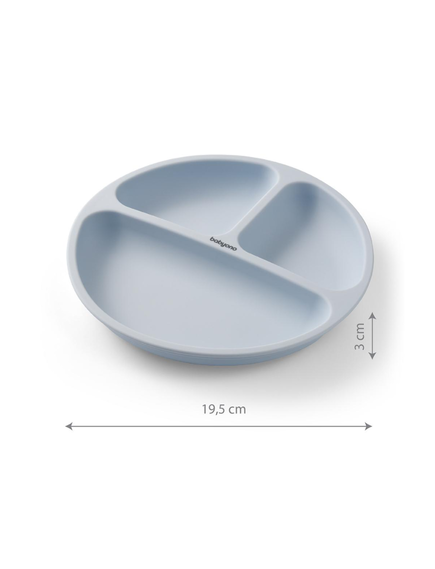 Baby Ono | Πιάτο σιλικόνης με βεντούζες και χωρίσματα- Μπλε