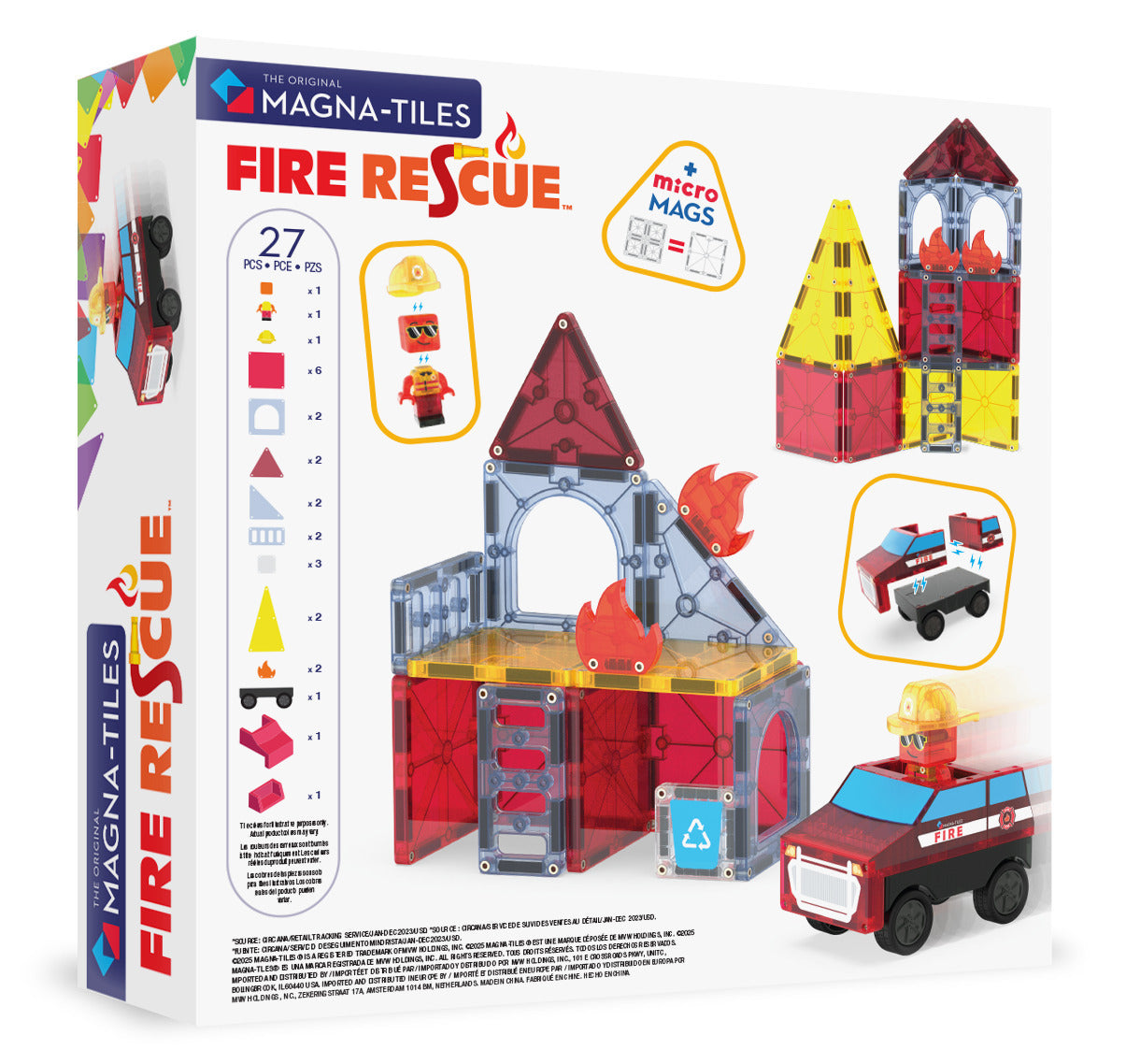 Magna-Tiles | Μαγνητικά Πλακίδια Fire Rescue 27 set