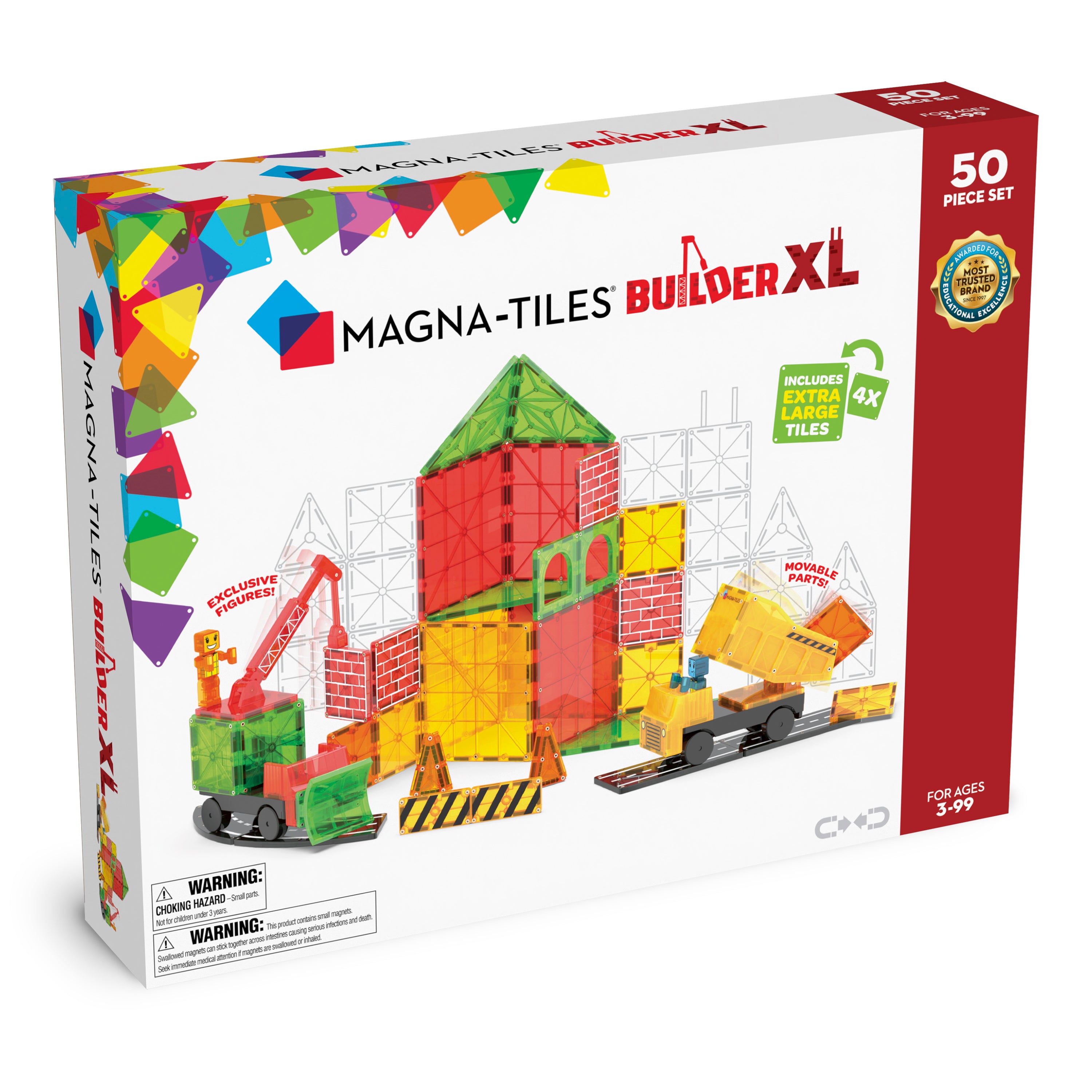 Magna-Tiles | Μαγνητικά Πλακίδια Builder XL 50-Piece Set